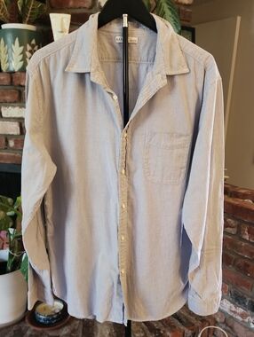 Alex Mill Men’s Blue White Seersucker Striped Button-Down Cotton Shirt